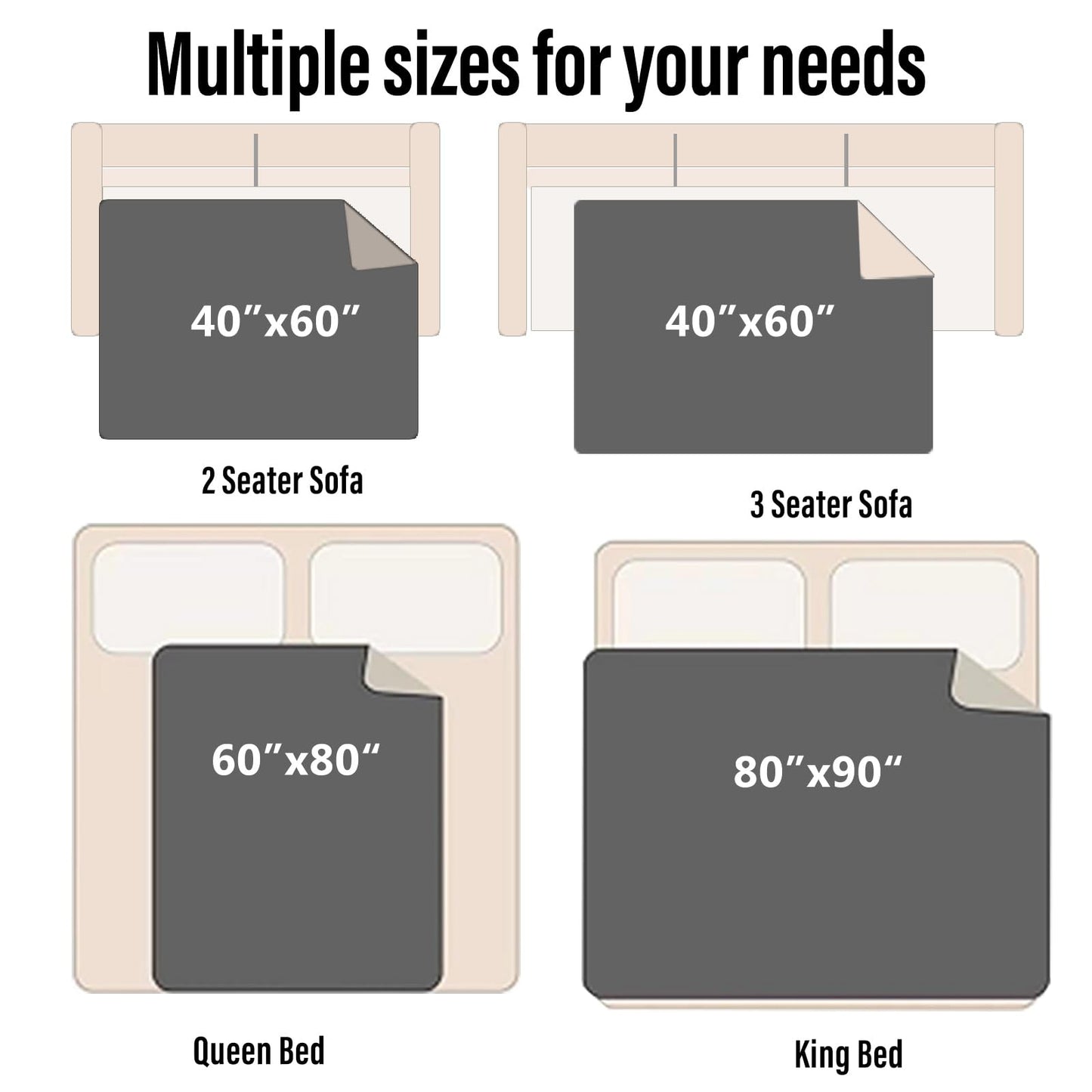 Reversible Waterproof Throw Blanket