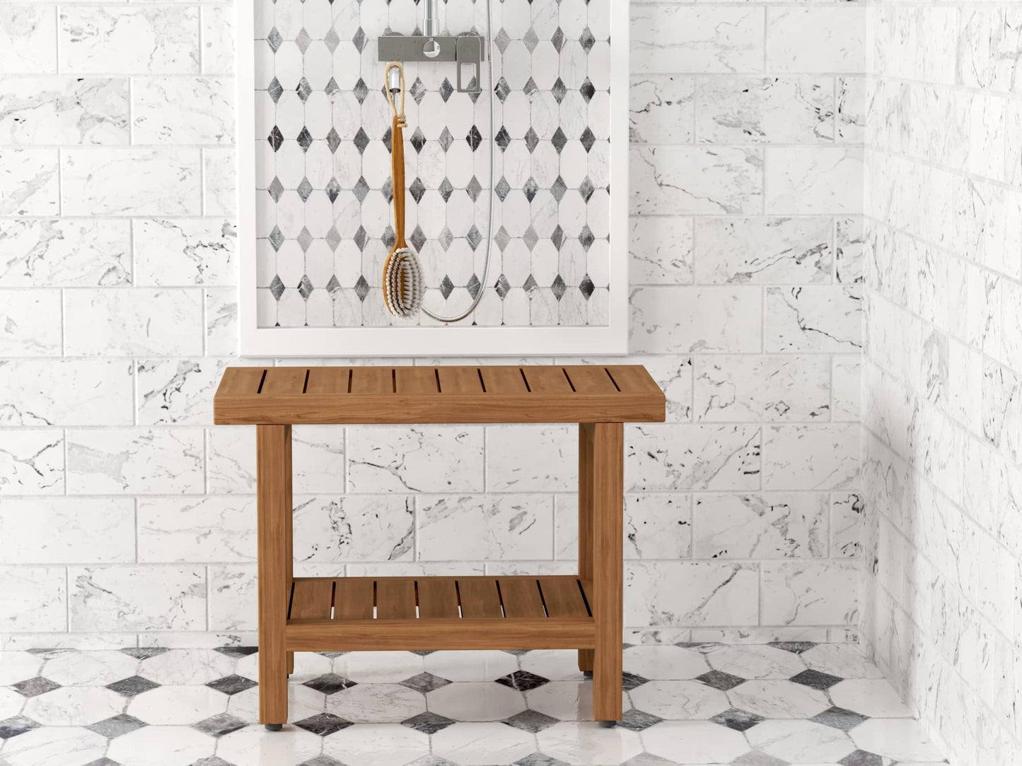 AquaTeak Teak Shower Bench
