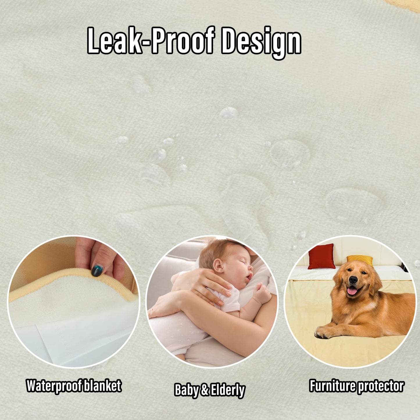 Reversible Waterproof Throw Blanket