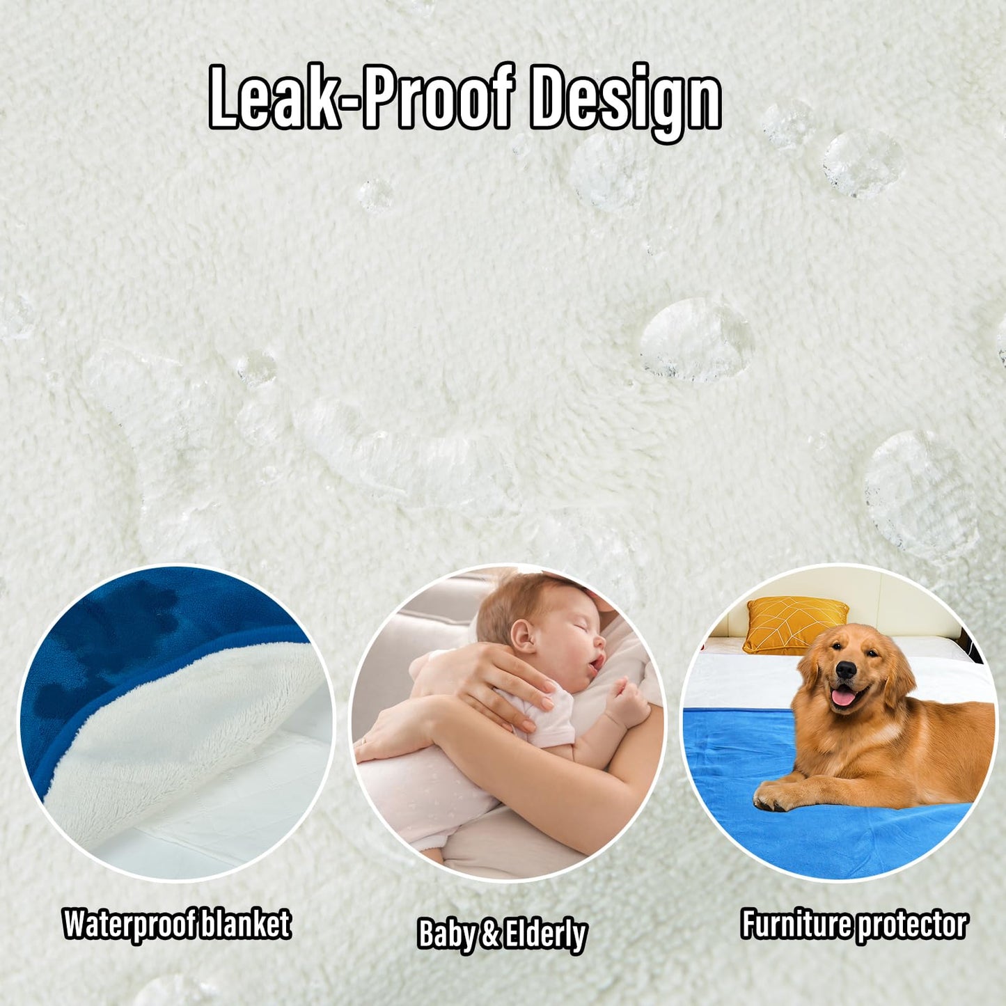 Reversible Waterproof Throw Blanket