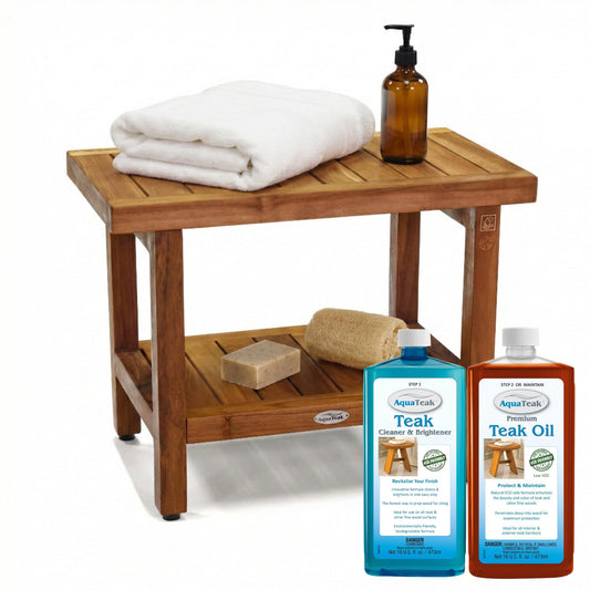 AquaTeak Teak Shower Bench