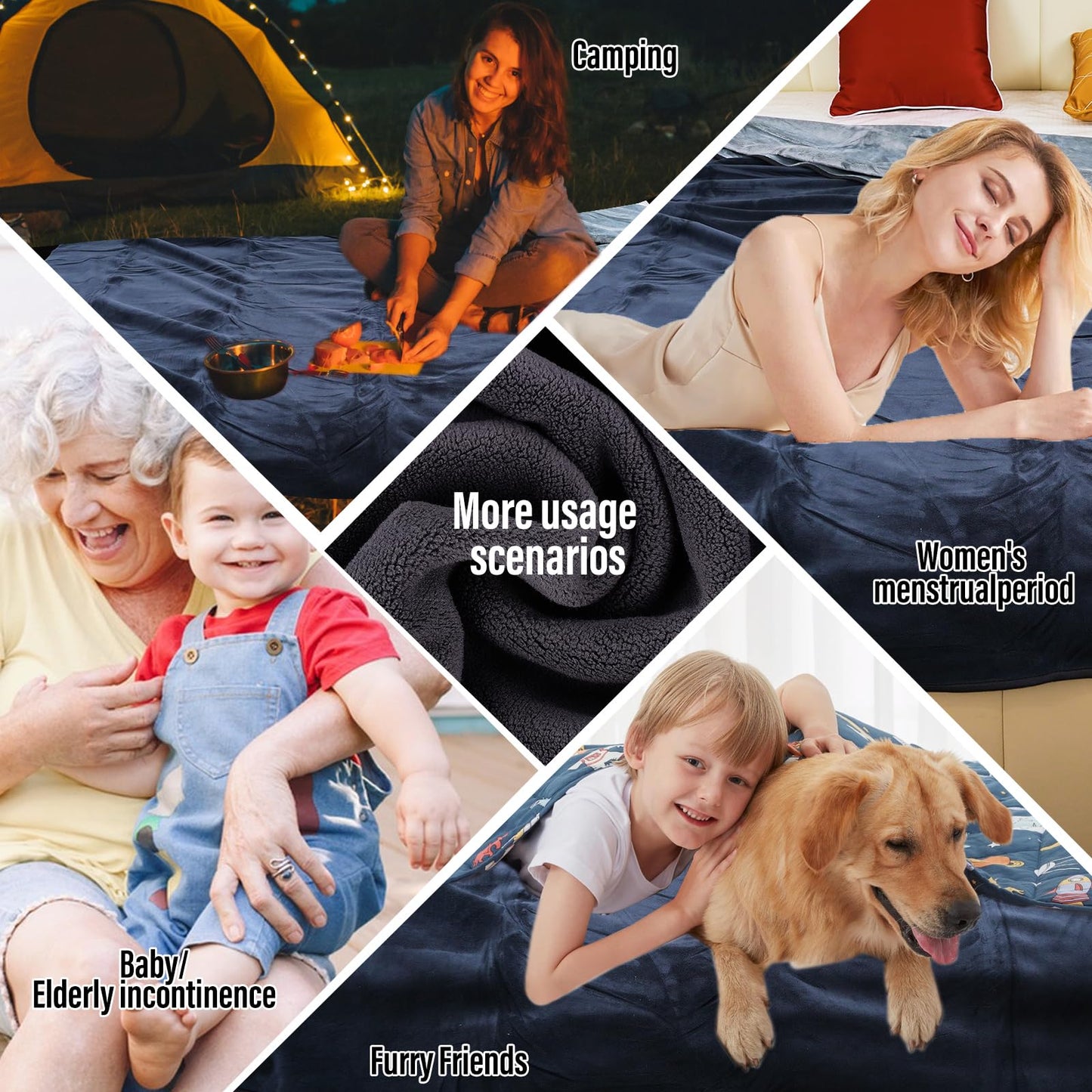 Reversible Waterproof Throw Blanket