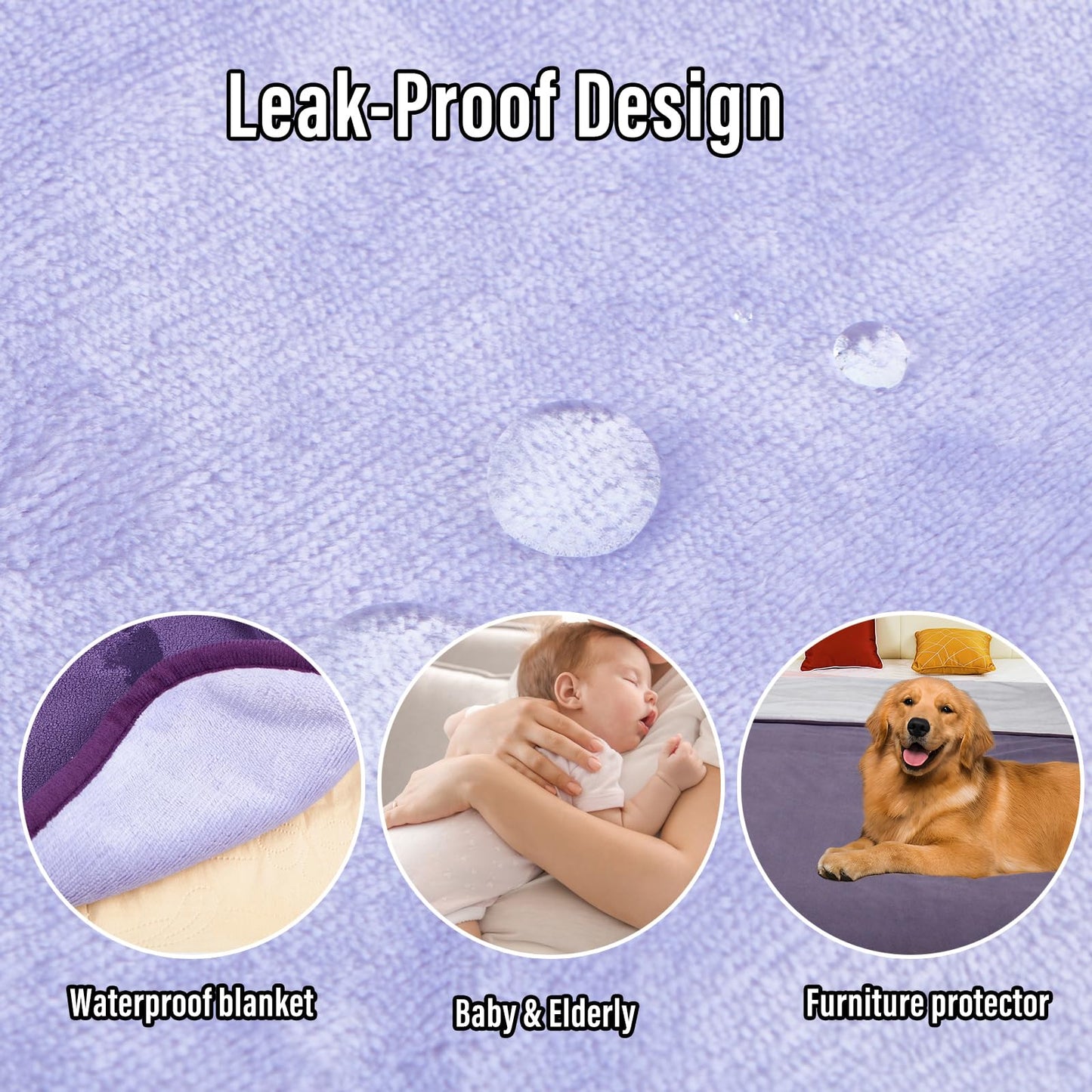 Reversible Waterproof Throw Blanket