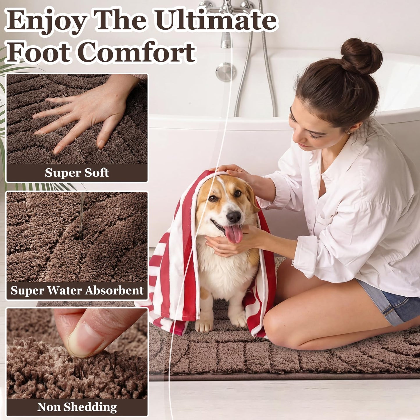 Homcomoda Bath Rug Set