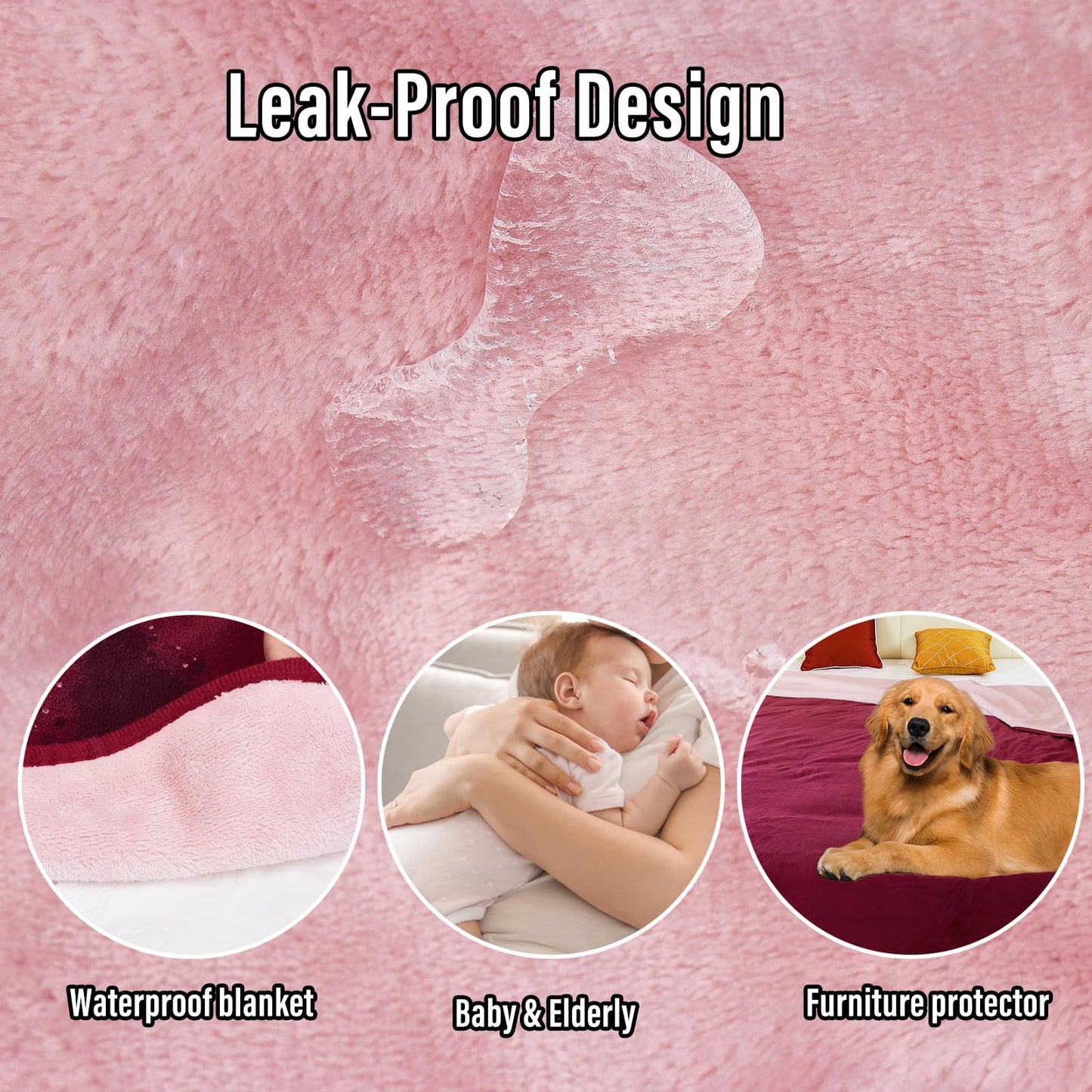 Reversible Waterproof Throw Blanket