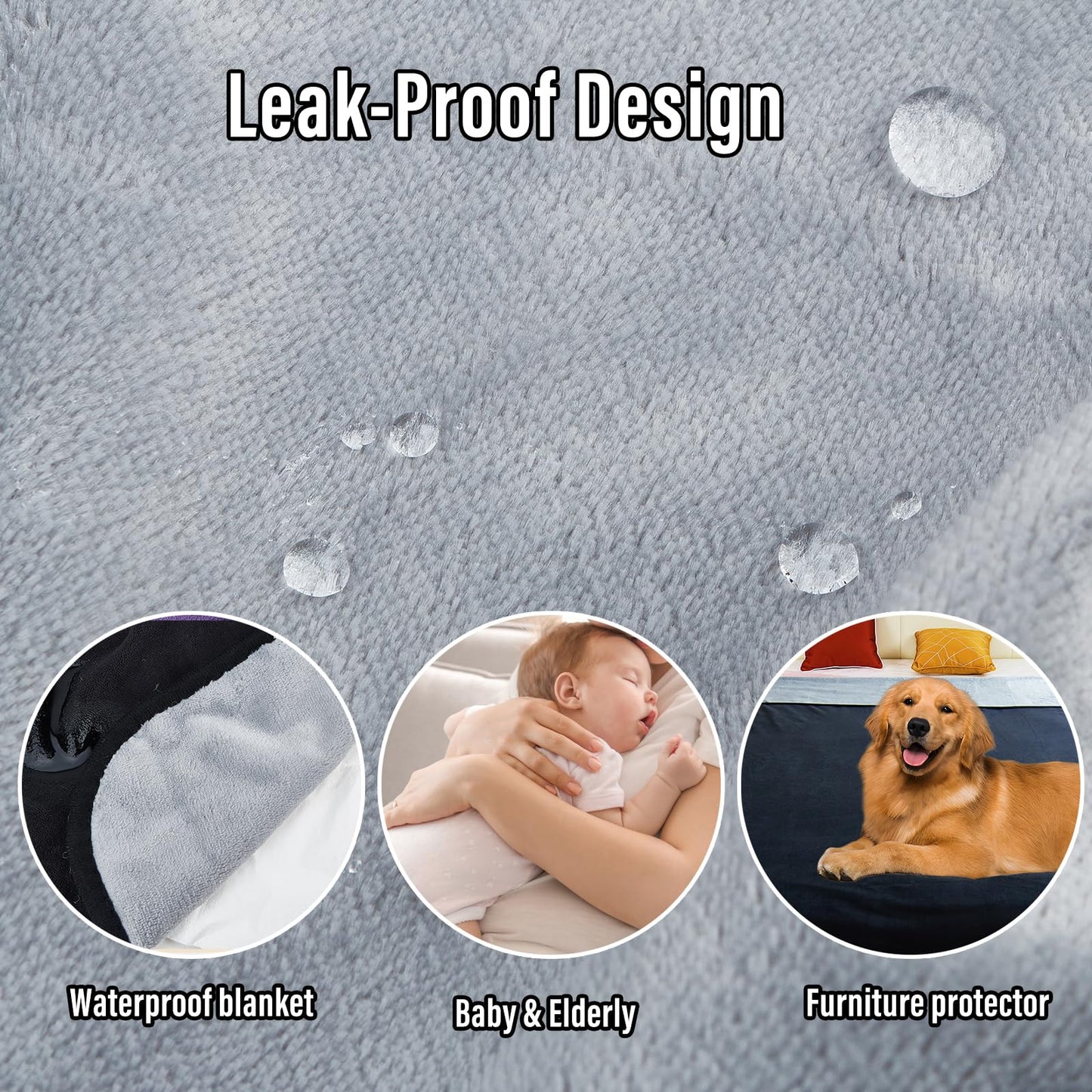 Reversible Waterproof Throw Blanket