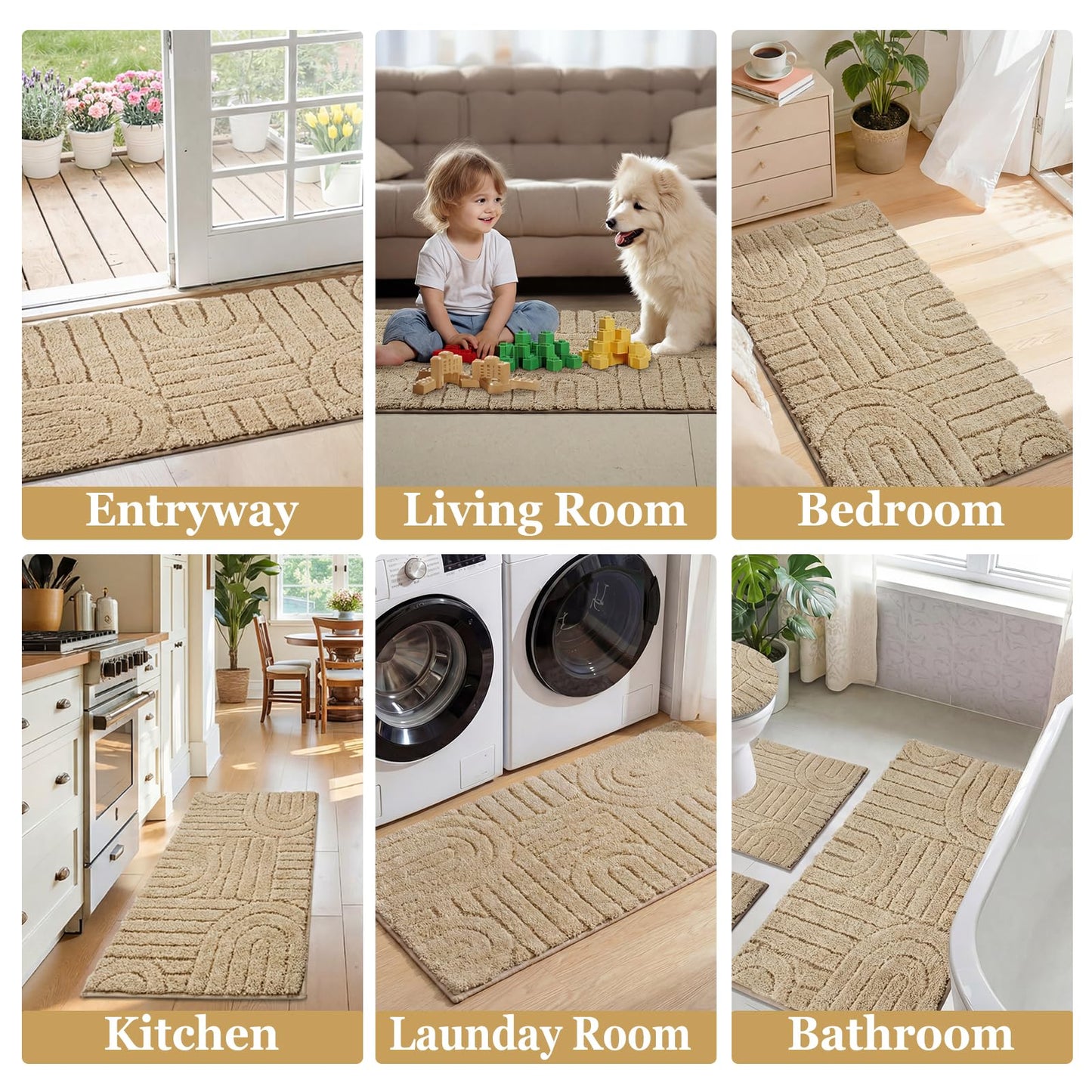 Homcomoda Bath Rug Set