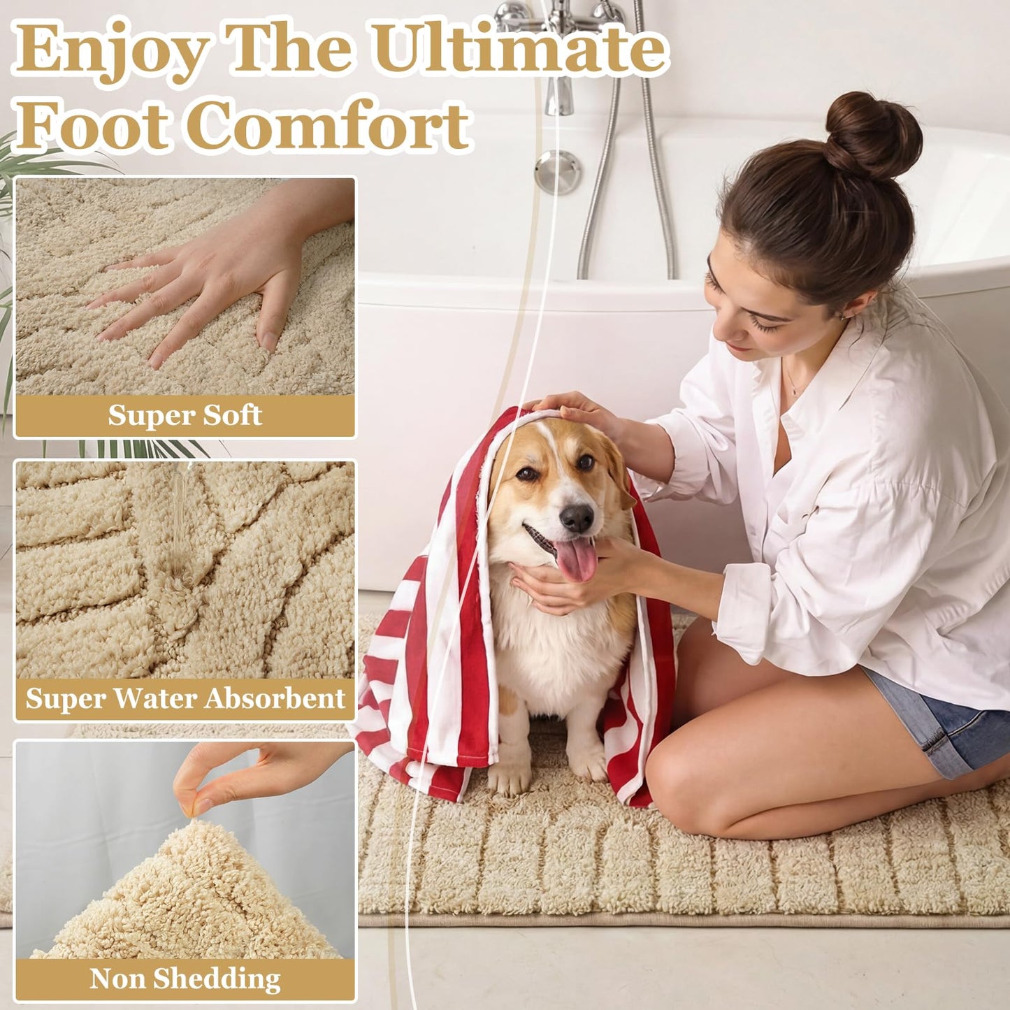 Homcomoda Bath Rug Set