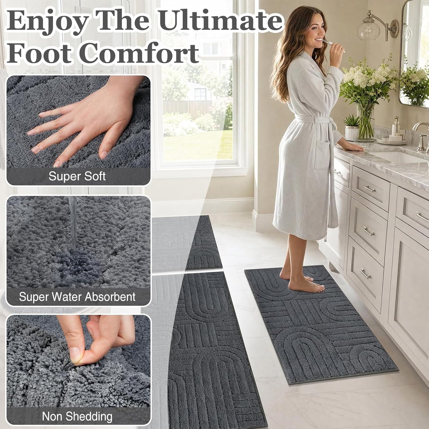 Homcomoda Bath Rug Set