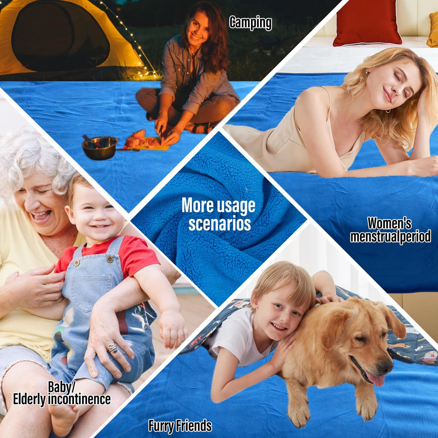 Reversible Waterproof Throw Blanket
