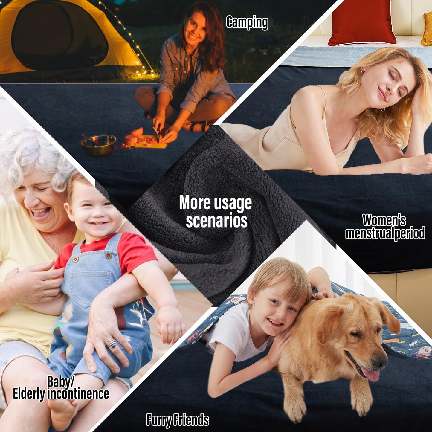 Reversible Waterproof Throw Blanket