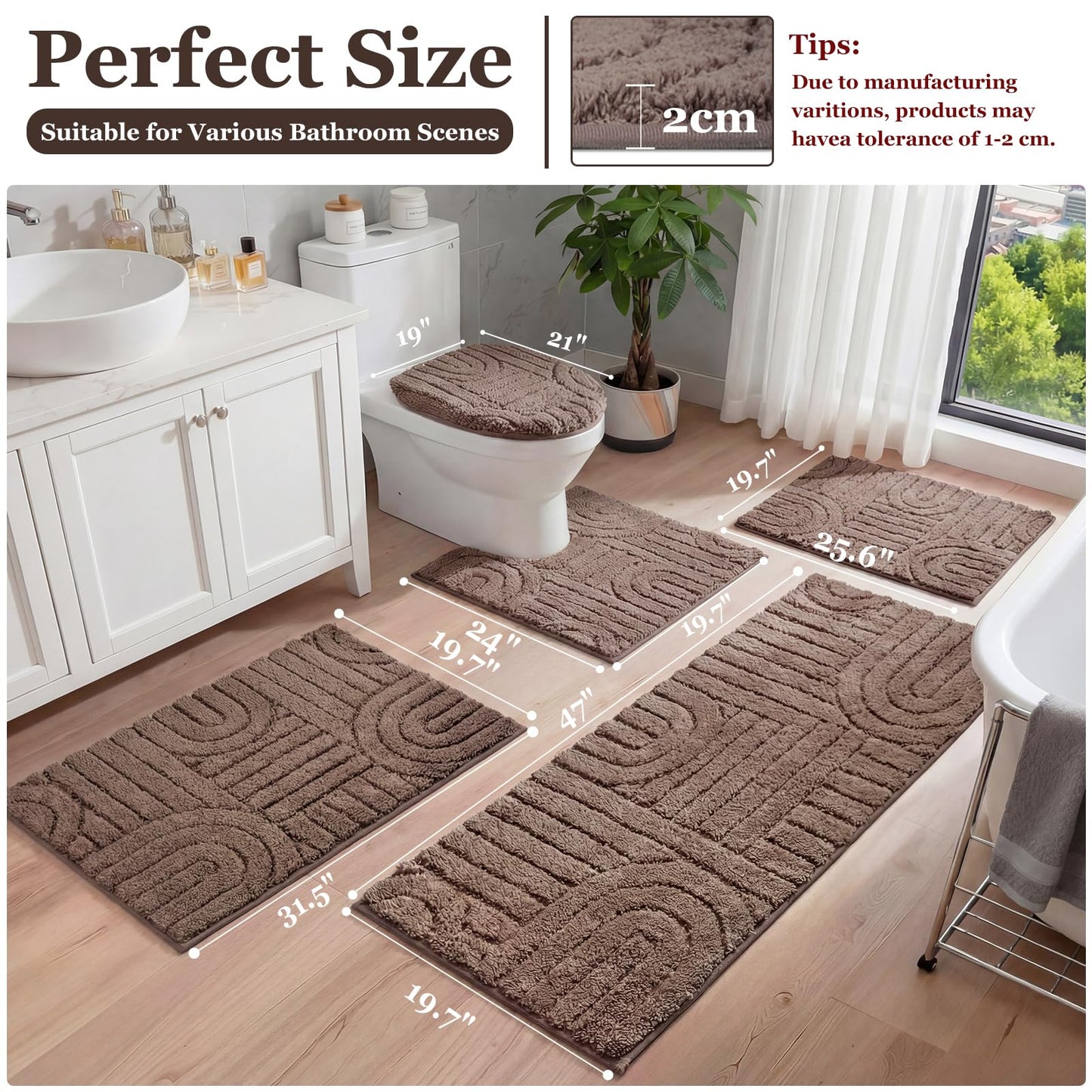 Homcomoda Bath Rug Set